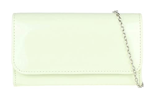 Sac d'embrayage brillant ivoire Girly Handbags pour mariage et soirée élégante