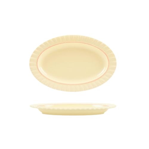 Cuencos y palillos de cerámica antiquemaduras de colores para el hogar, color crema fresca, plato de pescado de 12 pulgadas