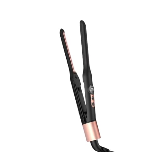 Plancha pequeña para cabello con puntas de 3/10 pulg negra miniatura 1