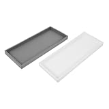 Gatuida 2個 シリコン製収納トレイ 大型長方形 バスルーム化粧品 鹸 鍵 リング整理用 滑り止め耐傷付き 洗面台 トイレ横 カウンター用