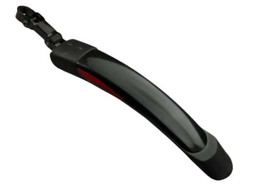 Image of Shrenik Bicycle Mudguard || Handle Grip Compatible 26, 27.5, 29 Inch Cycle Flying Fender Reflective Tape Front Back Set || Handlebar Grip Soft Rubber Non Toxic 12.5cm || Color Black-Red