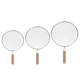 Happyyami Copertura Protettiva Rete Fina in Acciaio Inossidabile Antispruzzo 3 Pezzi Protezione Piano Cottura e Anti Scottatura per Cucina Casa Snack Bar
