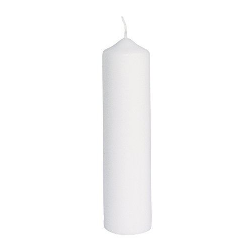Rayher Bougie-pilier à décorer, 100 % paraffine, 20 cm x 5cm ø, blanc, 3119100