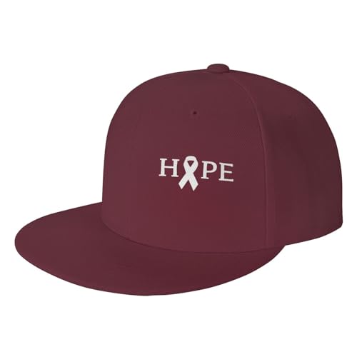 Hope Lung Cancer Adjustable Outdoor Baseball Hat Flat Hat2