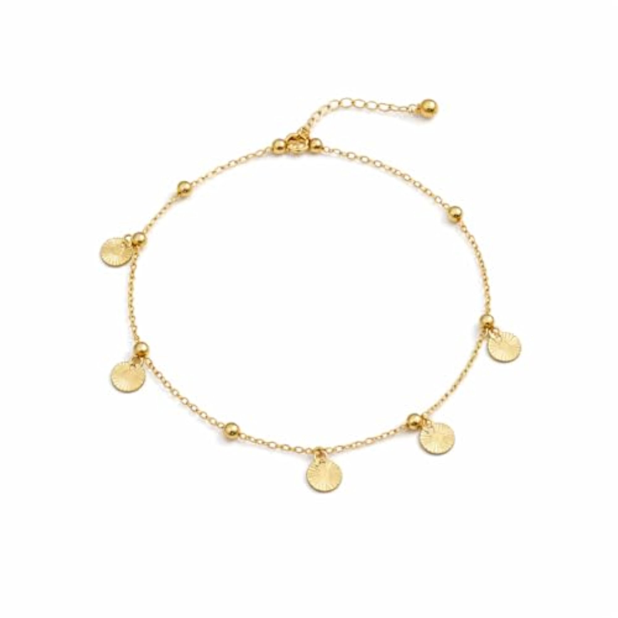Women's Colorful Crystal Charm Double Layer Anklet Bracelet