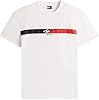 Tommy Jeans Men's TJM Reg Signature Stripe T Ext DM0DM22539 S/S T-Shirt, White (Ecru), XL #4