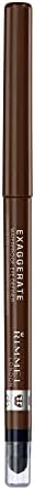 Rimmel London - Exaggerate Waterproof Eye Definer, built-in smudger & sharpener, creamy matte finish, Up to 10H, long-lasting, 100% Cruelty-Free, Rich Brown - 212 (Uncarded)