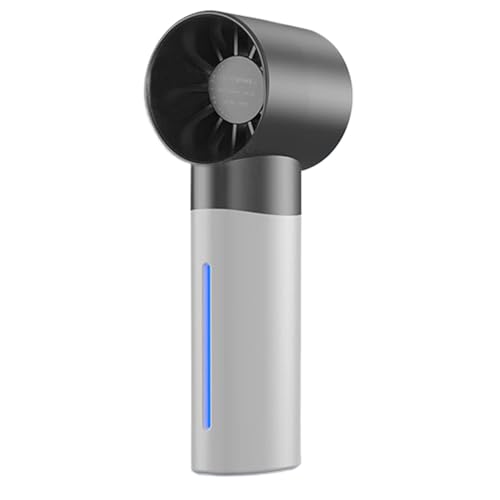 Yhsioaklo Ventilador manual portátil – Abanico personal con nebulización, 5 velocidades para senderismo, camping, hombre y mujer