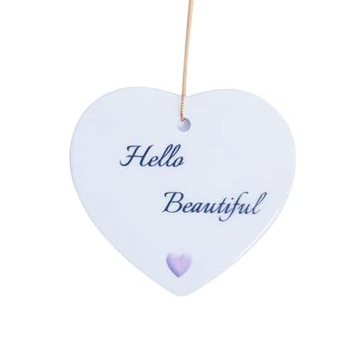 Hello beautiful,Personalized selfaffirming heartshaped