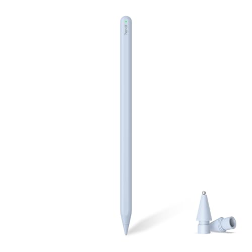 【正規認証品 ワイヤレス充電】アップルペンシル Viangsタッチペン ipad ペン 磁気充電 apple pencil互換スタイラスペン 超高感度 極細 0遅延 ipad ペンシル 傾き感知/誤作動防止/磁気吸着対応 タッチペン タブレット用 (ブルー)