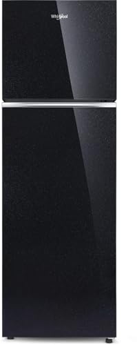 Image of Whirlpool NeoFresh 235L 2 Star Frost Free Double Door Refrigerator Glass Finish Intellisense Inverter Technology Microblock Anti-Bacterial Fast Ice Making 10 Year Compressor Warranty NEO 278GD PRM
