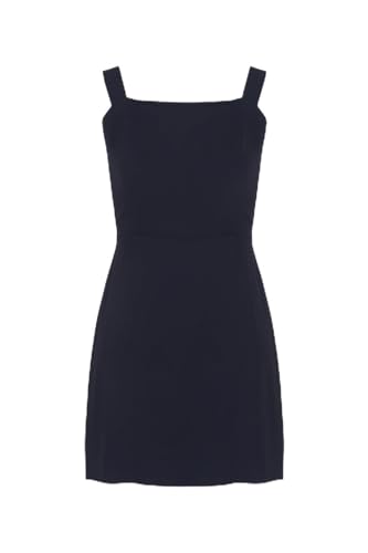 Armani Exchange Mini Vestido sin Mangas con Corte hacia atrás Informal, Blueberry Jelly, XS para Mujer