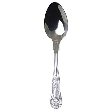 Acense Kings Pattern (Pack of 12 Dessert Spoons Set – Experience Quality Stainless Steel Table Cutlery Spoons Perfect for Any Occasion.