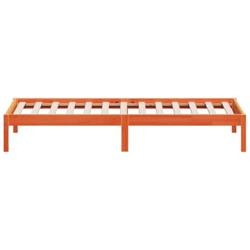 vidaXL Tagesbett, Sofabett mit Holzrahmen, Gästebett mit zusätzlichem Stauraum, Bett Bettsofa Beistellbett, Wachsbraun 90x190cm Massivholz Kiefer – Bild 7
