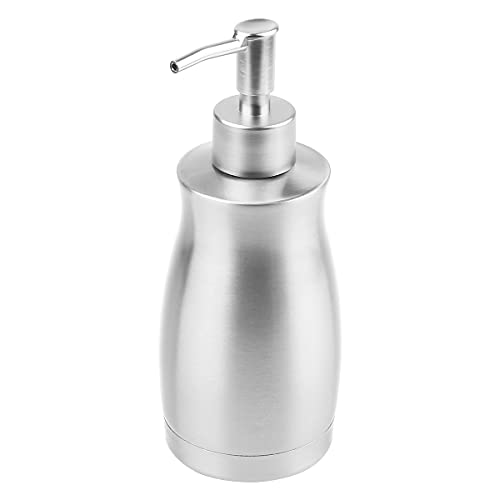Sinolofty Seifenspender 400ml aus Edelstahl, Leer Flasche Lotionspende, Flüssigseifenspender für Küchenspüle oder Bad Cover