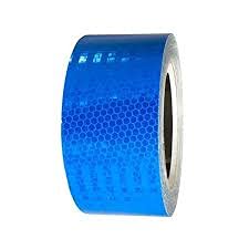 Image of MINSALES� Reflective Radium Waterproof Warning Tape For road safety purpose Night Safety Sticker High Intensity Conspicuity BLUE 2 Inch x 50 Meter (Blue)