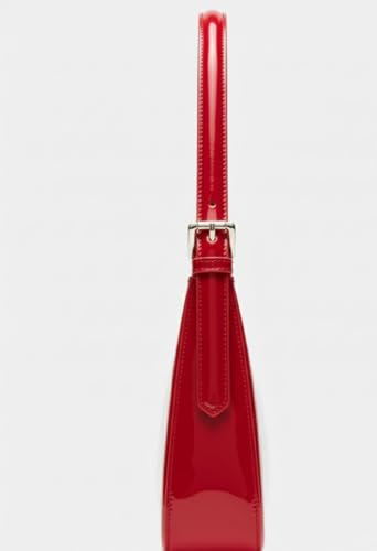 Image of Women Stylish Patent Leather Shoulder Bag | Glossy Handbag for Girls & Ladies | Trendy Mini Purse for Party, Casual & Daily Use