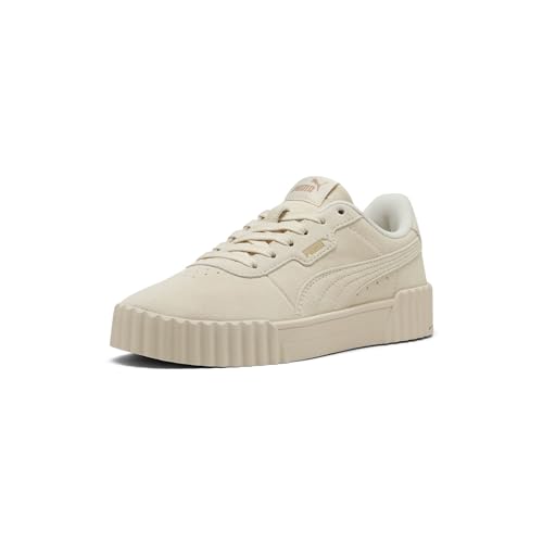 Puma Women's Carina 3.0 Sneaker, Alpine Snow-Puma Gold, 7.5