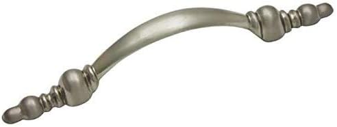 10 Pack - Cosmas 6433SN Satin Nickel Traditional Cabinet Hardware Handle Pull - 3" Inch Hole Centers