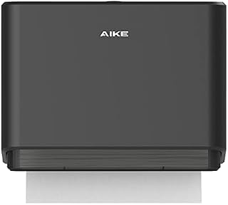 AIKE Paper Towel Dispenser Wall Mounted, Hand Towel Dispenser Compatible V-Fold C-Fold For Paper Fold Size 25.4 x 7.9 (cm) or Smaller, Holds 200 Sheets Paper