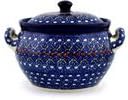 Polmedia Polish Pottery Tureen - Blue Horizons Pattern Handmade in Boleslawiec Poland by Ceramika Artystyczna + Certificate of Authenticity