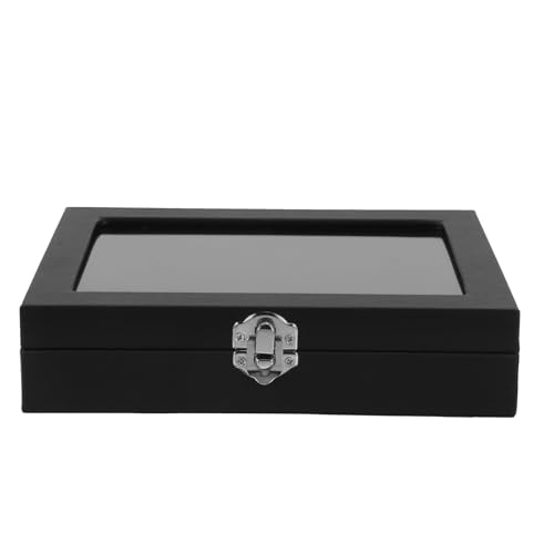 EXCEART Caja de Exhibición para Insignias y Broches de Acrílico Negro, Resistente Buena Protección, Adecuado para Coleccionistas de Broches y Joyería