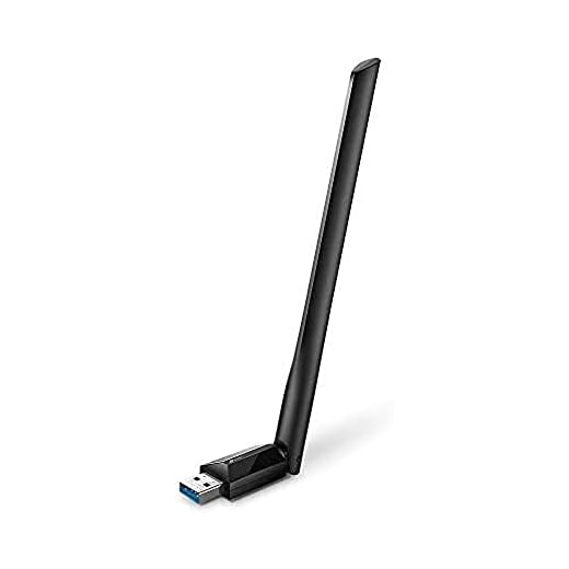 TP-Link USB WiFi Adapter for Desktop PC, AC1300Mbps USB 3.0 WiFi Dual Band Network Adapter with 2.4GHz/5GHz High Gain Antenna, MU-MIMO, Windows 10/8.1/8/7/XP, Mac OS 10.9-10.15(Archer T3U Plus) Black