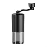 Zilimontt Molinillo de café manual ajustable con rebaba de acero inoxidable 304, molinillo portátil de manivela para espresso y prensa, herramienta de cocina profesional para