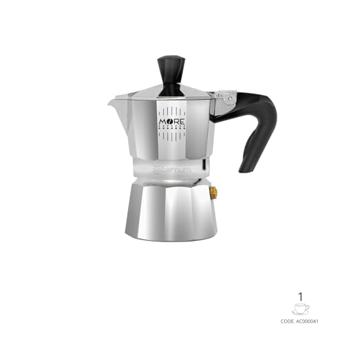 Aeternum, Máquina espresso de 1 taza, no apta para inducción, aluminio, metalizado