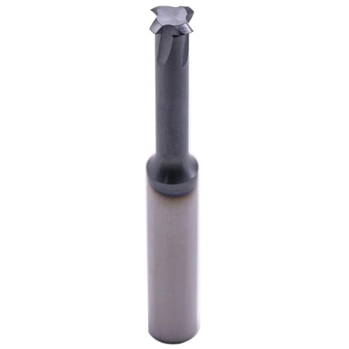 Image of BestParts 1 /2 inch 12-32 TPI Single Pitch Solid Carbide Thread end Mill - AlCrN Coated, 4 Flute, .372 inch Cutting Diameter, 3 /8 inch Shank Diameter, Necked to Thread 1.125 Deep, 3 inch Overall Length