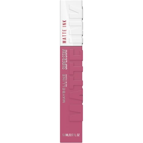 Maybelline New York Tinta Labbra a Lunga Durata, Effetto Matte e Colore Intenso, Tenuta fino a 16 Ore, No Transfer e Senza Sbavature, SuperStay Matte Ink, Tonalità: Successful (165), 5 ml