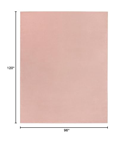 image for Nourison Home Essentials Indoor/Outdoor Pink 8' x 10' Area Rug, Easy C