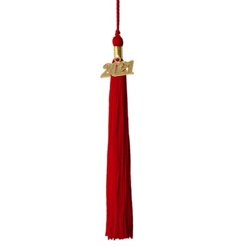 Class Act Graduation Graduation Tassel - Gold Charm - 1 Color, 2021, Red