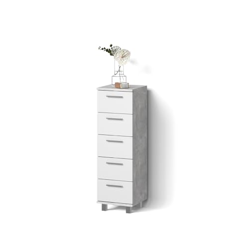 Livinity Badschrank Eisak, Beton, 30 x 95 cm