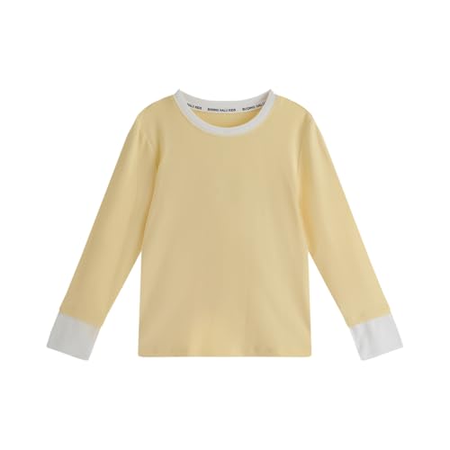 Girls' Long Sleeve Tees Kids T-Shirts Soft Toddler Girls Crewneck T-Shirts