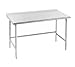 Advance Tabco TFLG-368 Work Table, 36" Wide Top W/ Turned Up Edge At Rear, 96" Long, W/ Galvanized