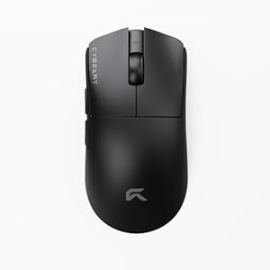 CYBEART | Artemis 52g Ultra-Light Wireless Gaming Mouse | Dual 300mA Hyperswap™ Battery | 24,000 DPI | 1K Polling Rate | 80M Kailh Switches | Tri Mode (Black)