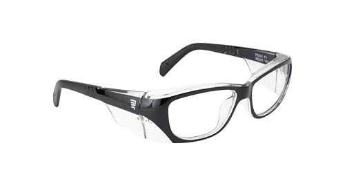 Image of Prescription safety eyeglass frames for men and women polycarbonate material with zero power lens clear side shield for men and women