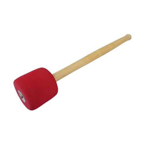 Martillo grande de espuma con mango de madera para bombo