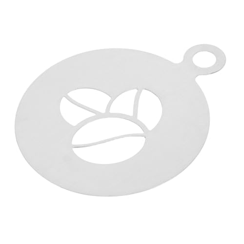 KICHOUSE Coffee Latte Mold Coffee Decor Cake Stencils Coffee Bar Decor Coffee Bar Accessories Coffee Stencils Decorating Stainless Art Pattern Coffee Accessories Decoration Silver