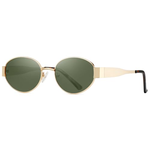 Lunettes de soleil ovales femmes en métal : oubliez l'éblouissement en conduite et randonnée
