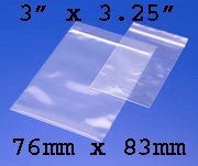 100 Grip Seal Bags 3 x 3.25 Inch 200g Strong Reusable