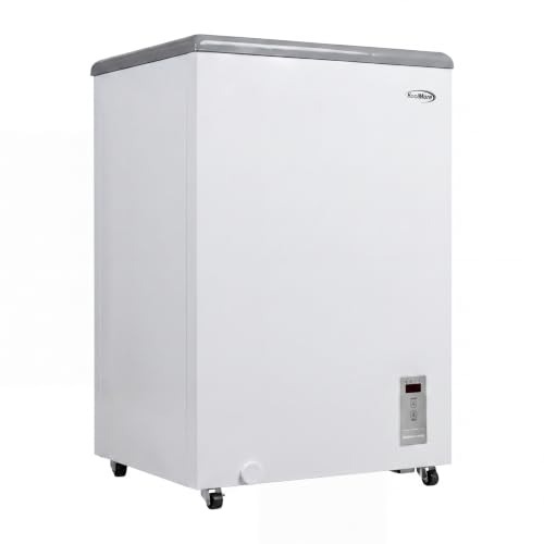 Image of KoolMore 22 in. Commercial Flat Top Ice Cream Display Freezer, NSF Listed, 3.4 Cu. Ft. in White