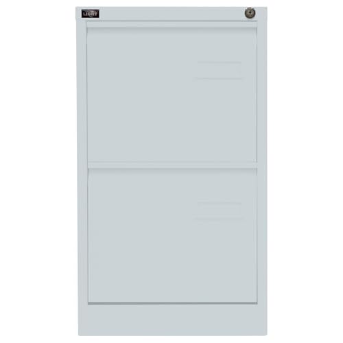 BISLEY Light Hängeregistraturschrank, einbahnig, DIN A4, 2 HR-Schubladen, Metall, 645 Lichtgrau, 62.2 x 41.3 x 71.1 cm
