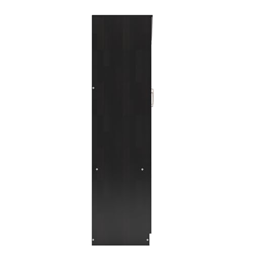 Image of DF2H Wardrobe | 1 Year Warranty | 2 Doors Cupboard, Ren, with Drawer, Wooden Almirah Wenge Colour (Melamine Finish)