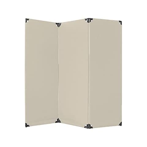 VERSARE 3-Panel Fabric 360 Degree Rotating Hinges Lightweight Affordable Privacy Screen (FP Economy Flex) Ideal for Offices and Classrooms 1.83m W x 1.83m H (Beige) Cover