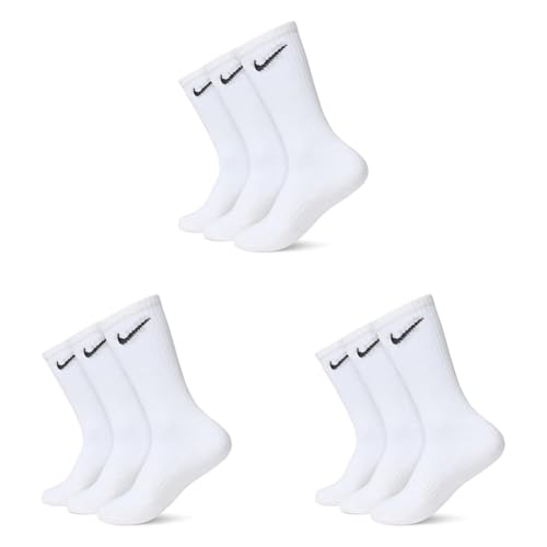 Image of Nike Unisex Adult Everyday Cushioned Training Crew Socks (3-Pack) | Mens and Womens