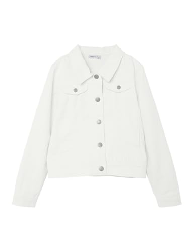 NAME IT Mädchen Nkfreja Twill Jacket 4160-yf Noos, Bright White, 140