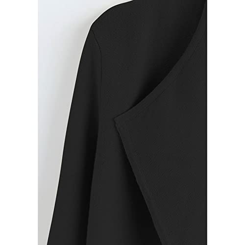 CHICWISH Women's Classy Light Tan/Black Open Front Knit Coat Cardigan