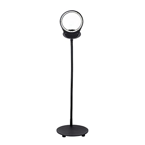 顕微鏡装置 3x 10x LEDLEDライト付きの照明拡大器顕微鏡拡大ガラス(Black)